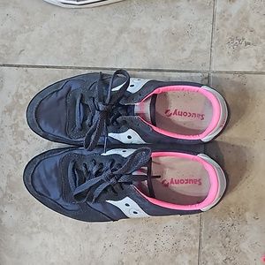 Gray/pink Saucony Bullet Sneakers